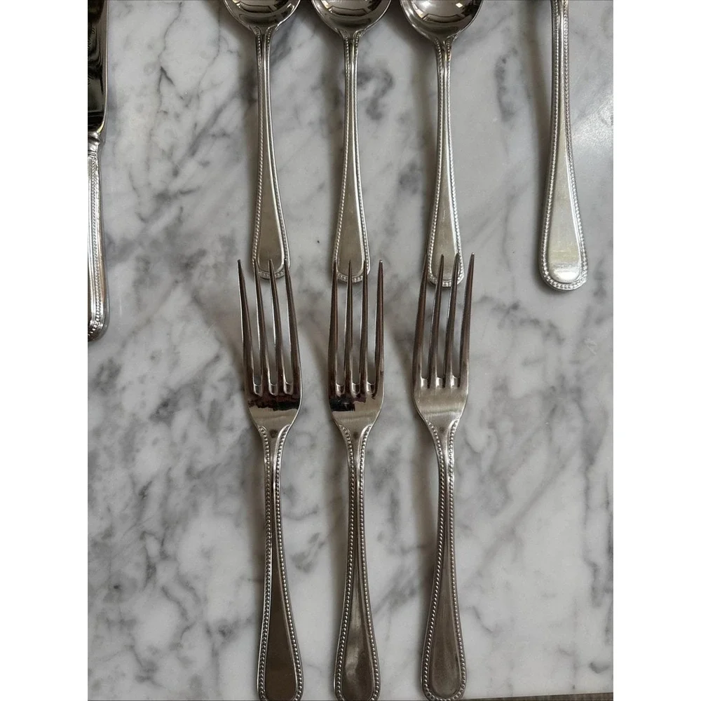 TUDOR CROWN George Butler Sheffield Silver Plated 19 Piece Canteen of Cutlery 3